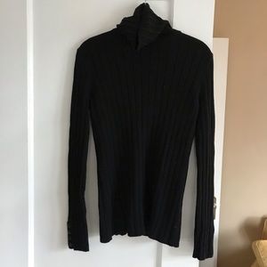 Black turtleneck sweater